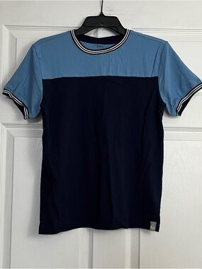Gymboree Colorblock Tee - Boys XL (14) - Blue and Navy, Cotton Short Sleeve